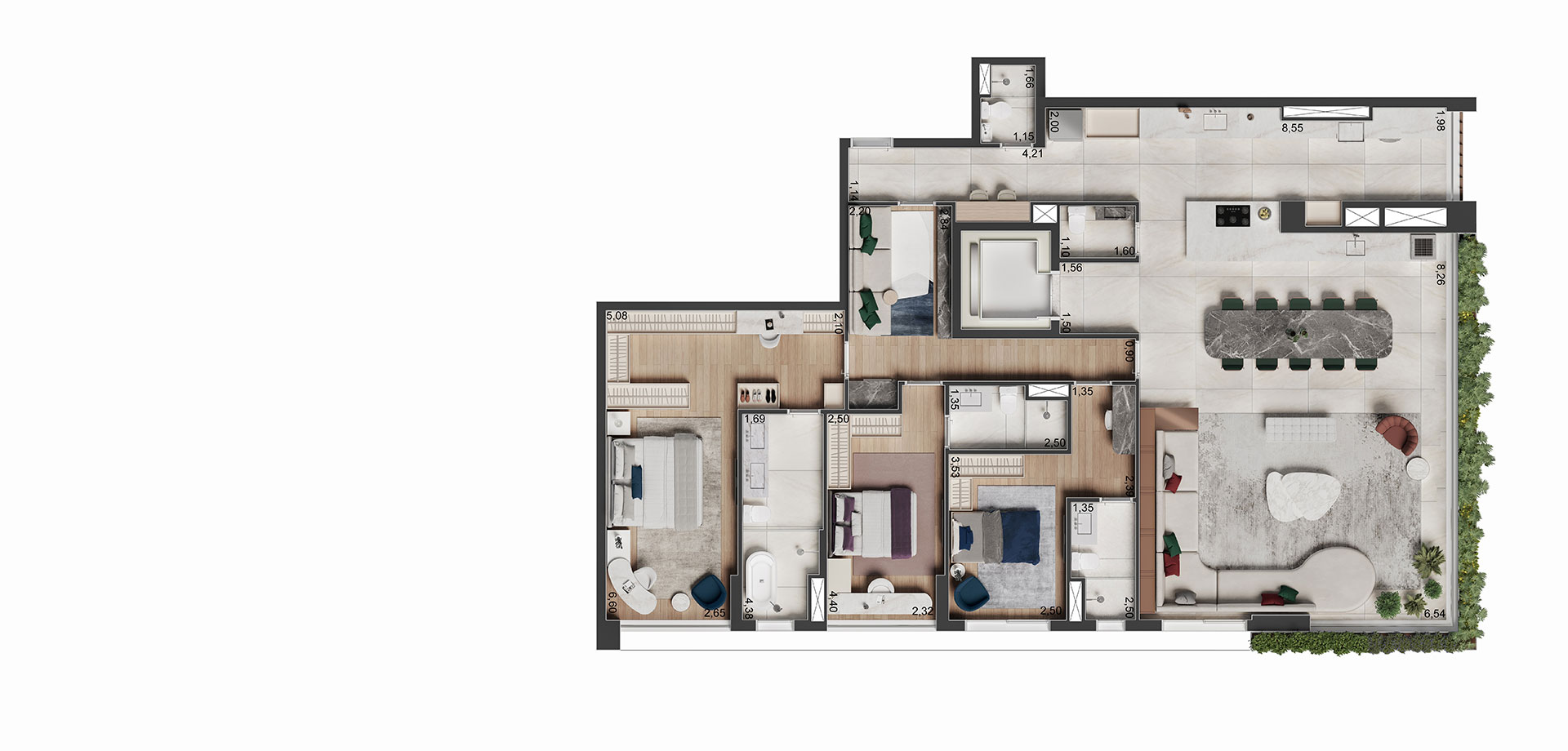 APTO. DE 183 M² 3 suítes