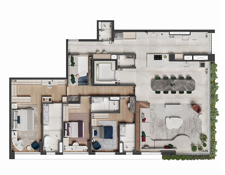 APTO. DE 183 M² 3 suítes