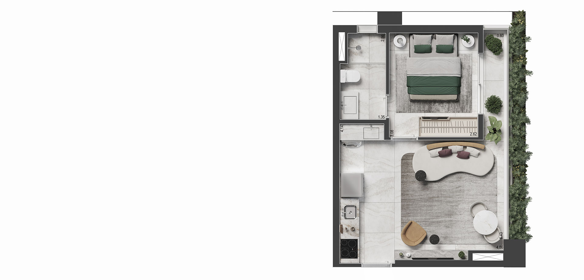 1 DORM. / 37 M²