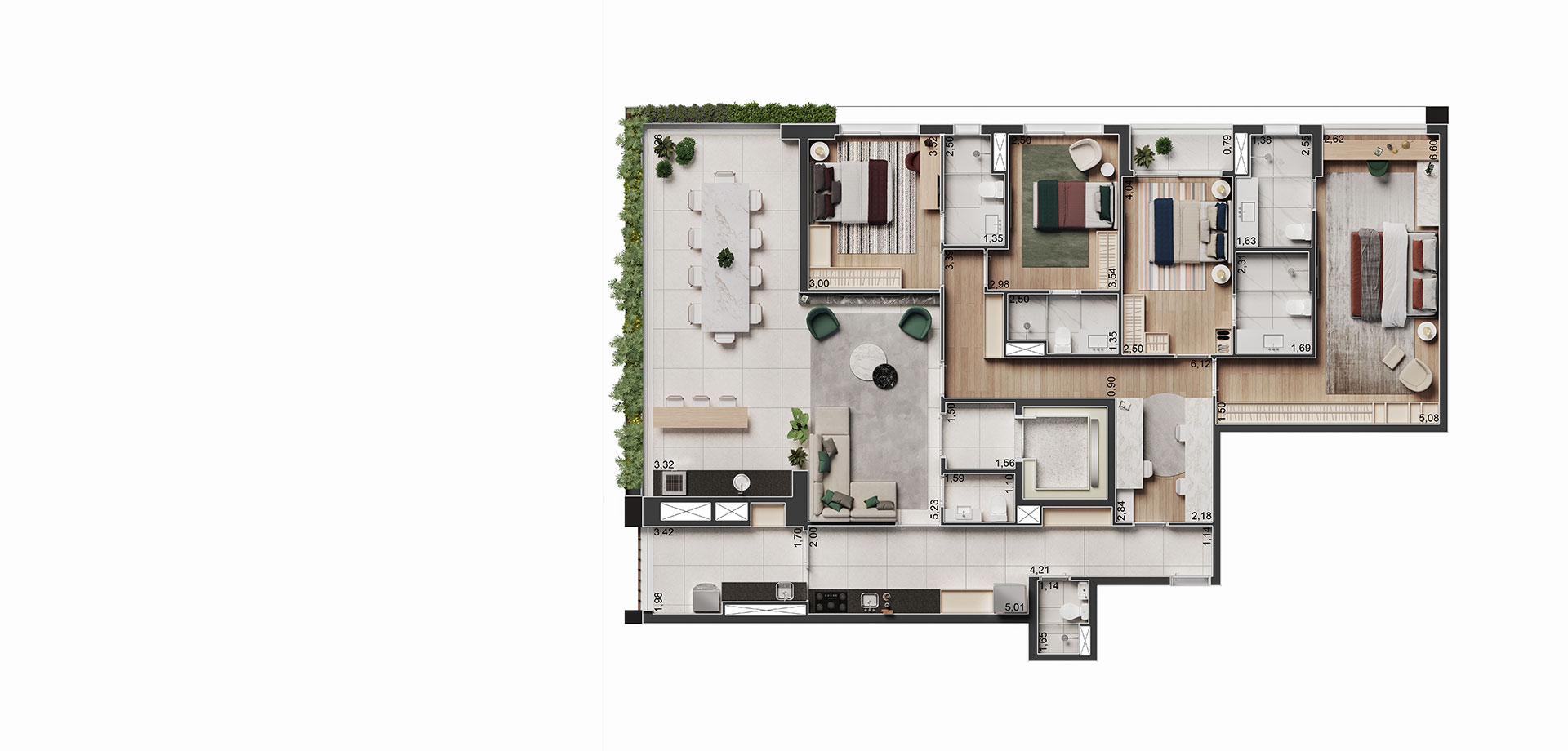 APTO. DE 183 M² 4 suítes