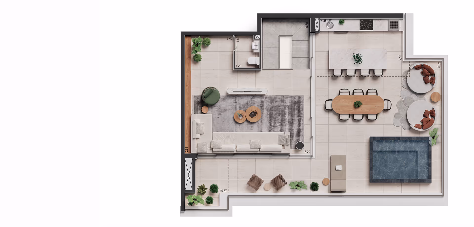 DUPLEX DE 219 M² 3 DORMS. (1 SUÍTE)
