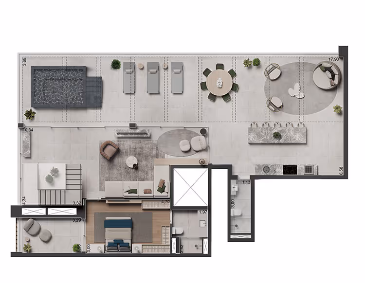 APTO. DE 348 M² 4 SUÍTES
