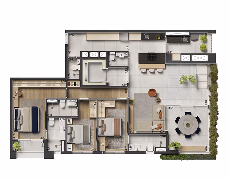 APTO. DE 280 M² 4 SUÍTES
