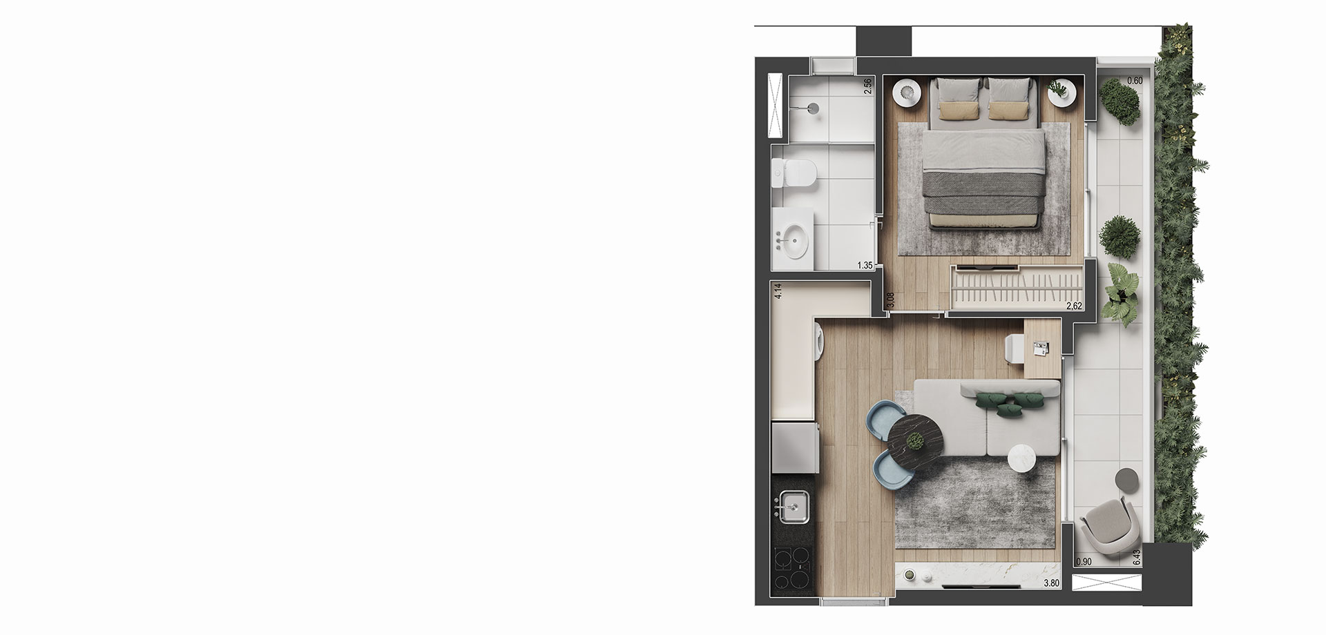 1 DORM. / 37 M²