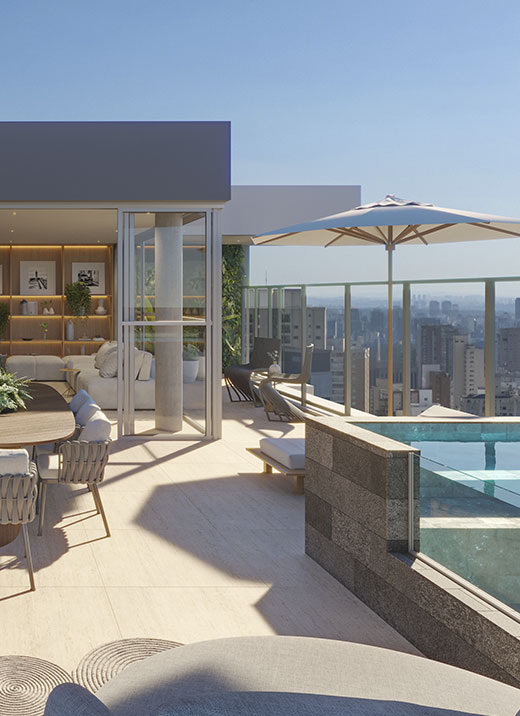cobertura duplex de 218m²