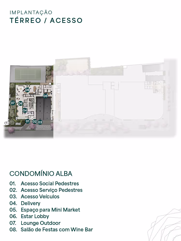 Alba implantação térreo